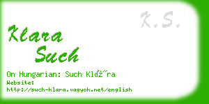 klara such business card